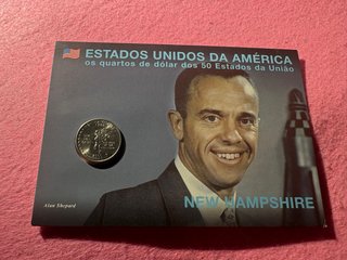 Moneda Cuarto de Dólar New Hampshire