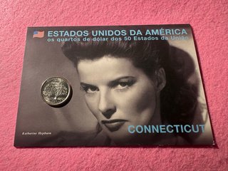Moneda Cuarto de Dólar Connecticut