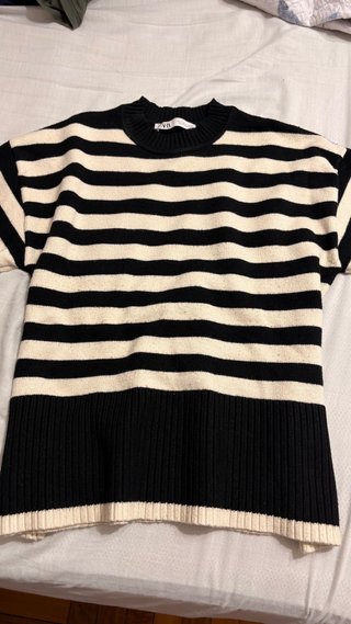 Jersey de rayas Zara blanco y negro