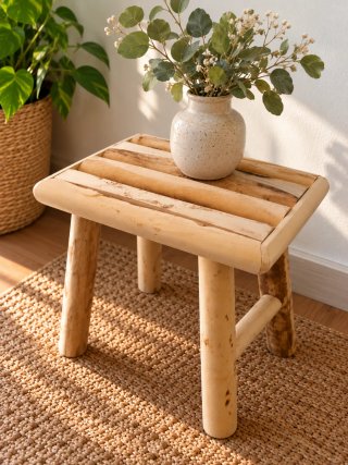 Banquito Decorativo de Madera