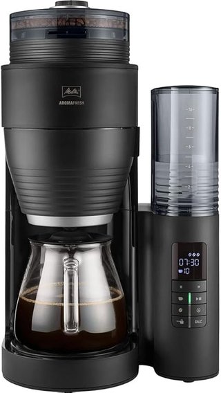 Melitta AromaFresh X 1030-06, Cafetera de Goteo con Molinillo Incorporado, 10 Tazas, Temporizador 24