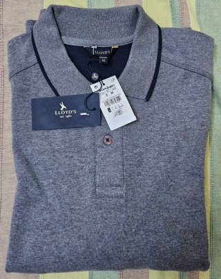 Polo manga larga Lloyd's gris talla M