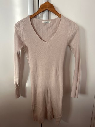 Vestido de punto beige Pre Pre Star
