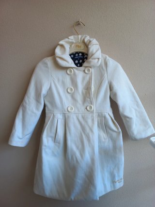 Cappotto bianco panna 6 anni lana