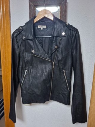 Cazadora Biker Negra Morgan