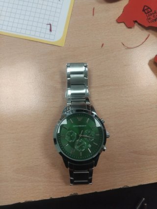 Reloj Emporio Armani Verde y Plateado