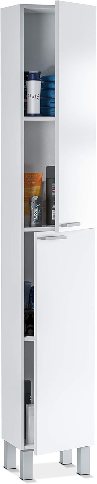 ARKITMOBEL - Mueble de Baño, Columna de baño 2 Puertas y 4 Patas, Modelo Koncept, Acabado en Color B