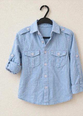 Camisa de Niño Azul de Rayas