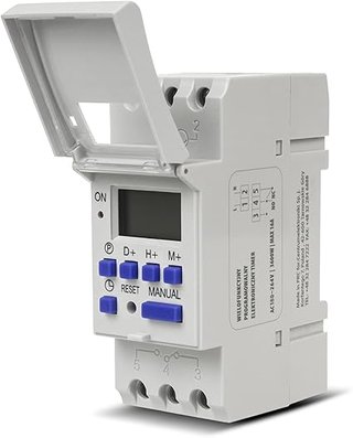 GreenBlue GB104 - Programador eléctrico Digital Diario semanal Tipo Carril DIN 16A 250V 240 programa