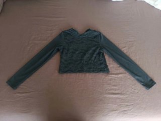 Crop Top Negro de Encaje Coconut