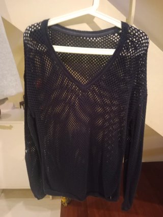 Jersey de punto negro talla L