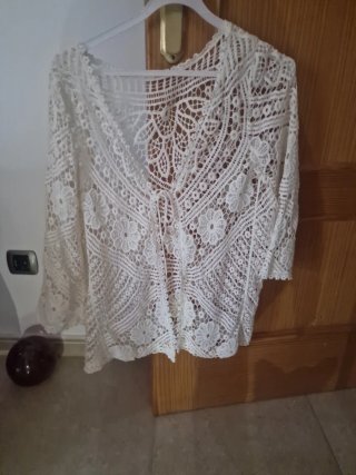 Jersey de encaje blanco