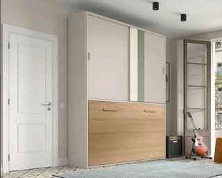 CAMA ABATIBLE VERTICAL 105×190 CON ARMARIO