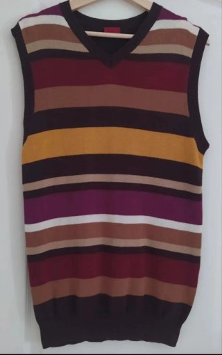 Chaleco de Rayas Multicolor Talla L