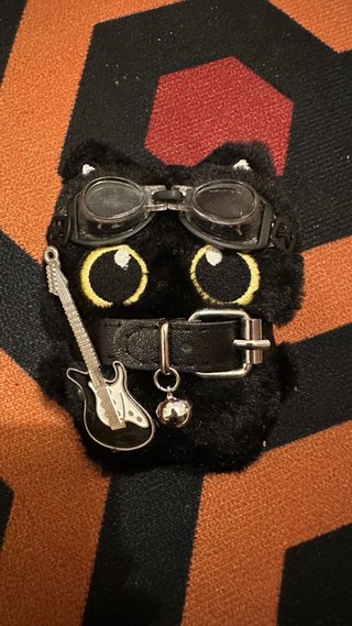 Portachiavi / Llavero Gatto Nero Rockstar Metal