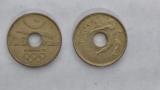 Conjunto de monedas de 25ptas