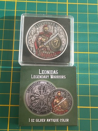Moneda Onza Guerreros Legendarios: Leónidas