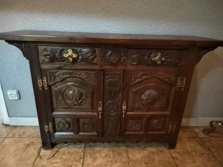 Aparador de Madera Antiguo Alto 77 Anc 120 Fon 30