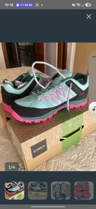 Zapatillas Trekking CMP Turquesa y Rosa