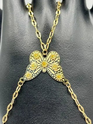 PULSERA MANITA MARIPOSA PEQUEÑA PIEDRA VERDE.