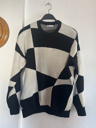 Jersey Zara Lana Estampado Geométrico