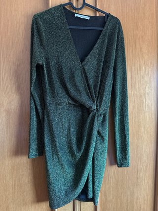 Vestido corto verde Mango
