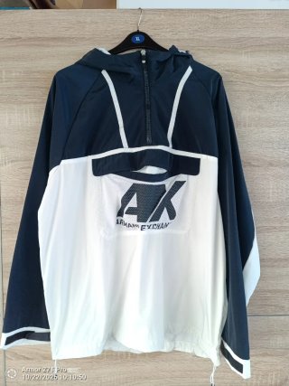 Parka Armani Exchange Azul y Blanca