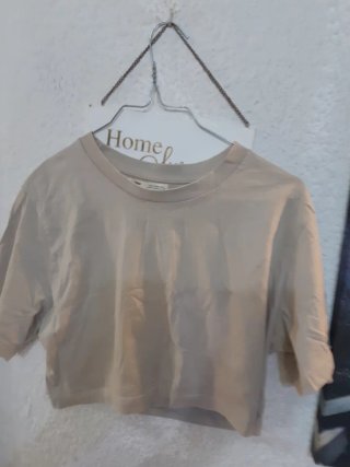 Camiseta Top Beige Talla M