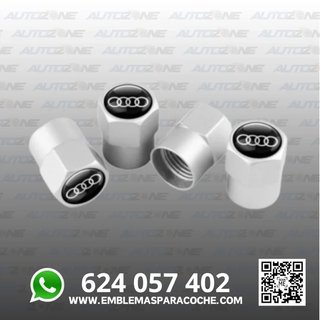 Tapones Audi grises metálicos para válvula rueda