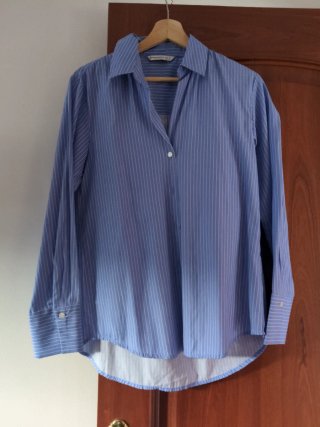 Camisa de rayas azules Stradivarius