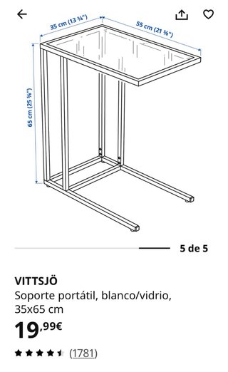 Mesita auxiliar Vittsjö IKEA