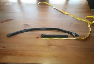 *Set de 2 cremalleras negras de 24 y 66 cm