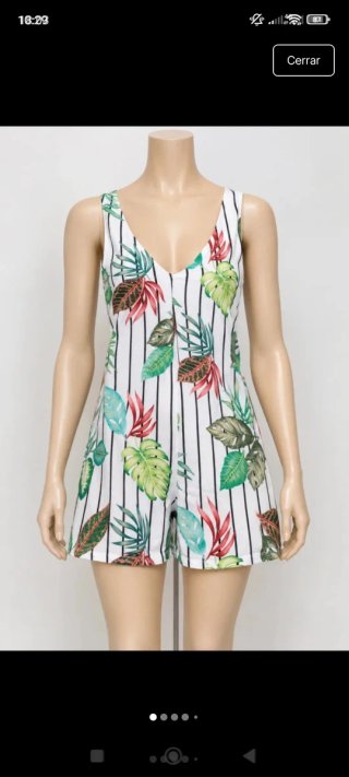 Mono Corto Estampado Tropical Talla XS