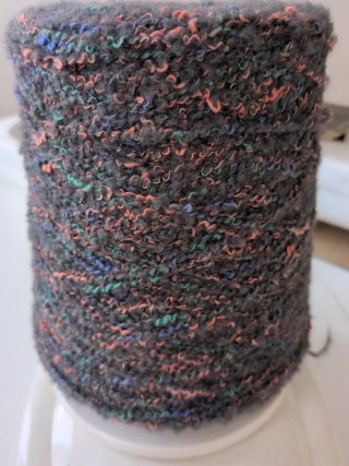 Cono de Lana Bucle Gris Multicolor