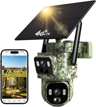 LEMNOI SD810 Cámara 4G 2K Solar 360° PTZ 2 Lentes