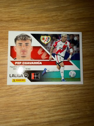 Cromo Pep Chavarría (Rayo) - Panini 26/27