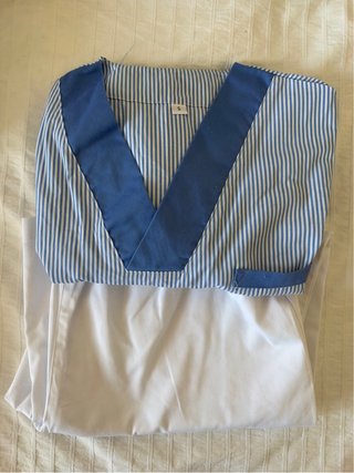 Uniforme de Trabajo Azul y Blanco Talla S