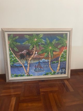 Cuadro Vintage Paisaje Tropical