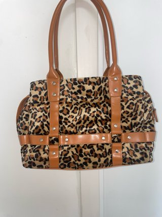 Bolso Shopper Acolchado Estampado Animal