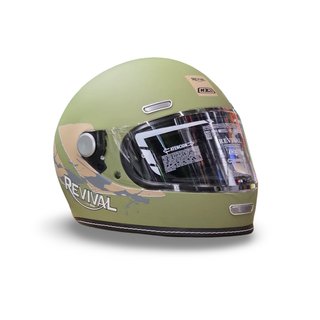 Casco integral NZI Revival Footprint Green&Grey