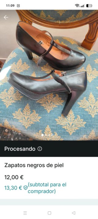 Zapatos de piel negros