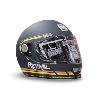 Casco integral NZI Revival Profilo Dark Blue Orang