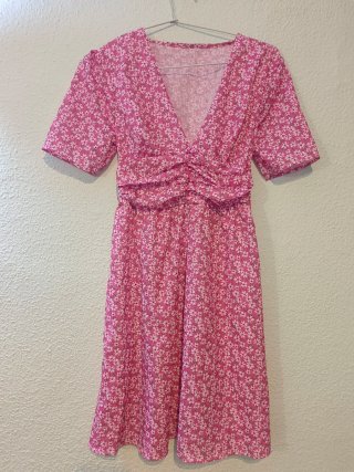 Vestido Estampado Floral Rosa