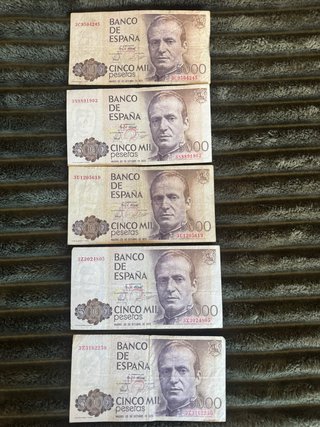 Billetes de 5000 Pesetas (1979)