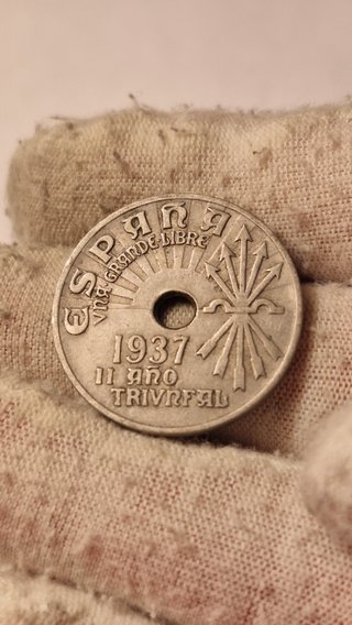 Moneda 25 Céntimos 1937 España