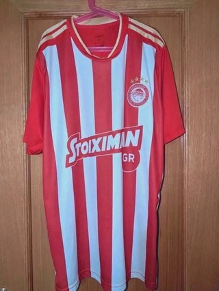 Camiseta Olympiacos Roja y Blanca Talla M...