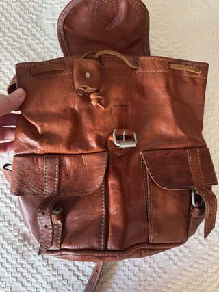 Mochila de Piel Marrón