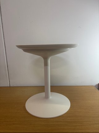 Mesa Auxiliar Redonda Blanca Bandeja portátil