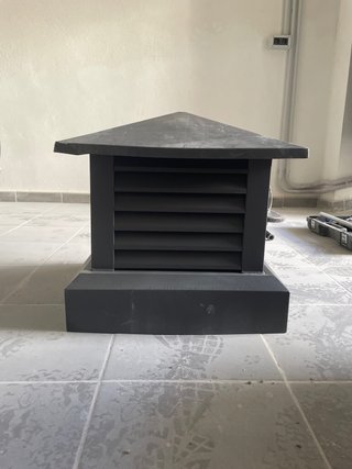 Sombrero de chimenea metálico negro
