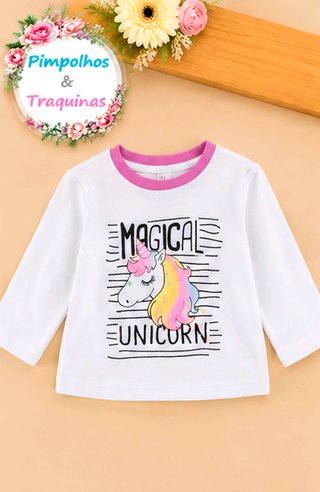 Camisola Chicco com Estampado de Unicórnio